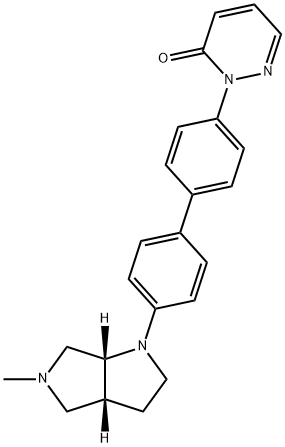 3(2H)-Pyridazinone, 2-[4'-[(3aR,6aR)-hexahydro-5-methylpyrrolo[3,4-b]pyrrol-1(2H)-yl][1,1'-biphenyl]-4-yl]- Structure