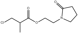 Propanoic acid, 3-chloro-2-methyl-, 2-(2-oxo-1-pyrrolidinyl)ethyl ester Structure