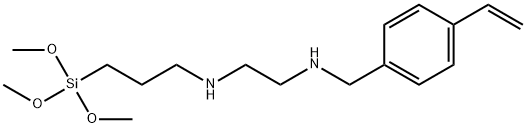 1,2-Ethanediamine, N1-[(4-ethenylphenyl)methyl]-N2-[3-(trimethoxysilyl)propyl]- 구조식 이미지