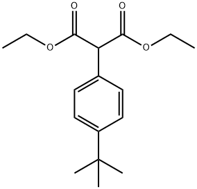 Propanedioic acid, 2-[4-(1,1-dimethylethyl)phenyl]-, 1,3-diethyl ester Structure