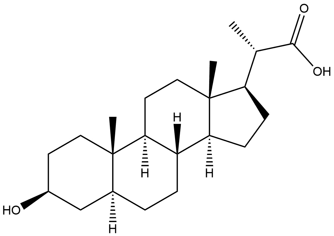 Pregnane-20-carboxylic acid, 3-hydroxy-, (3β,5α,20S)- (9CI) Structure