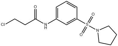 3-chloro-N-[3-(pyrrolidine-1-sulfonyl)phenyl]propanamide 구조식 이미지