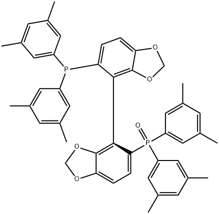 Phosphine oxide, [(4S)-5'-[bis(3,5-dimethylphenyl)phosphino][4,4'-bi-1,3-benzodioxol]-5-yl]bis(3,5-dimethylphenyl)- Structure