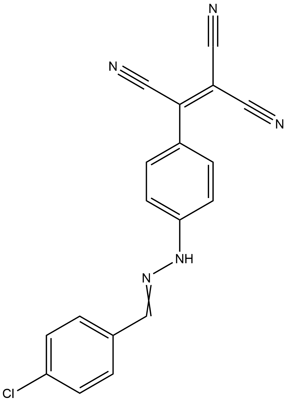 2-[4-[2-[(4-Chlorophenyl)methylene]hydrazinyl]phenyl]-1,1,2-ethenetricarbonitrile Structure