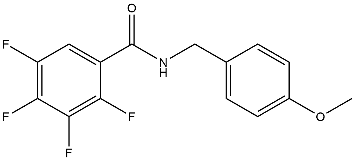 2,3,4,5-Tetrafluoro-N-[(4-methoxyphenyl)methyl]benzamide Structure