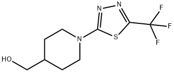 {1-[5-(trifluoromethyl)-1,3,4-thiadiazol-2-yl]piperid-4-yl}methanol Structure