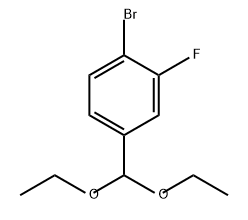 Benzene, 1-bromo-4-(diethoxymethyl)-2-fluoro- Structure