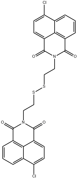 2,2'-(Disulphanediyldiethane-2,1-diyl)bis(6-chloro-1H-benzo[de]-isoquinoline-1,3(2H)-dione) 구조식 이미지