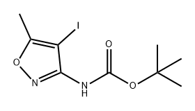 Carbamic acid, N-(4-iodo-5-methyl-3-isoxazolyl)-, 1,1-dimethylethyl ester Structure
