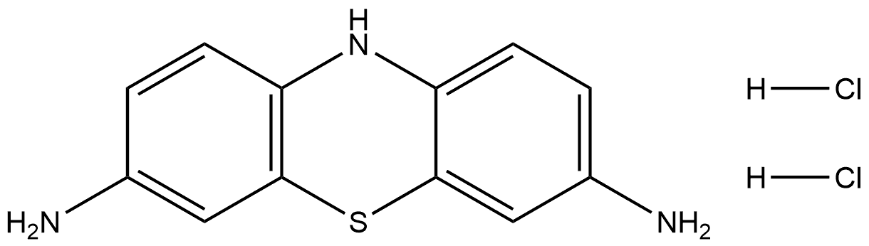 10H-Phenothiazine-3,7-diamine, hydrochloride (1:2) Structure