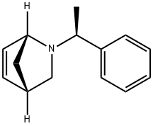 2-Azabicyclo[2.2.1]hept-5-ene, 2-[(1S)-1-phenylethyl]-, (1R,4S)- 구조식 이미지