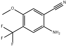 Benzonitrile, 2-amino-5-methoxy-4-(trifluoromethyl)- Structure