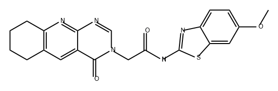 Pyrimido[4,5-b]quinoline-3(4H)-acetamide, 6,7,8,9-tetrahydro-N-(6-methoxy-2-benzothiazolyl)-4-oxo- Structure