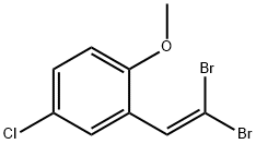 Benzene, 4-chloro-2-(2,2-dibromoethenyl)-1-methoxy- 구조식 이미지