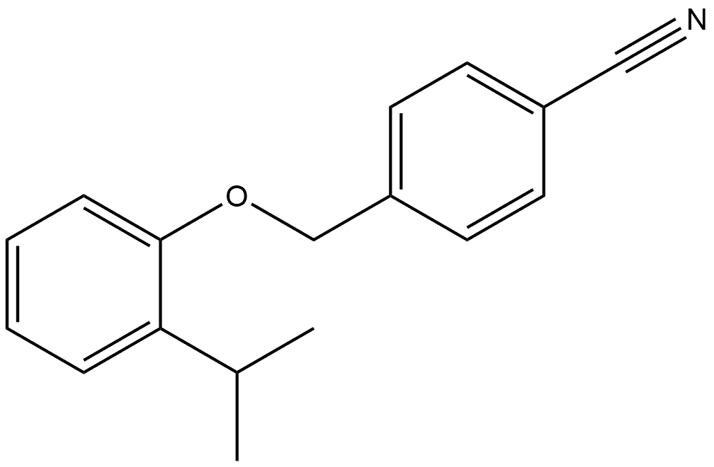 4-[[2-(1-Methylethyl)phenoxy]methyl]benzonitrile Structure