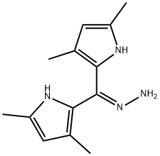 Methanone, bis(3,?5-?dimethyl-?1H-?pyrrol-?2-?yl)?-?, hydrazone 구조식 이미지