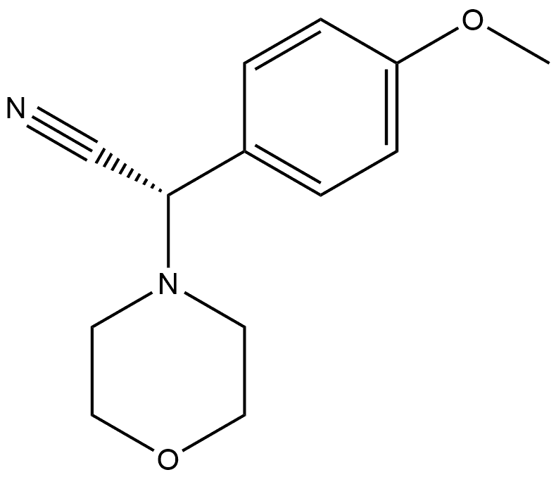 (S)-2-(4-methoxyphenyl)-2-(morpholin-4-yl)acetonitrile Structure