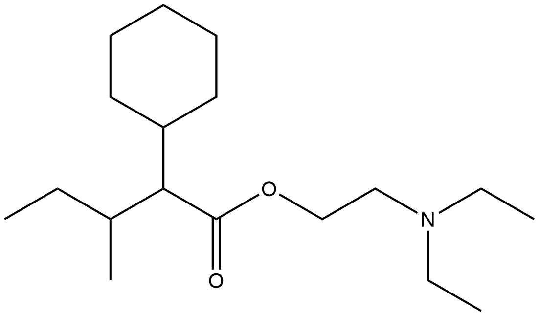 2-(Diethylamino)ethyl 2-cyclohexyl-4-methylpentanoate 구조식 이미지
