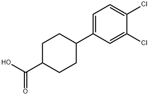 Cyclohexanecarboxylic acid, 4-(3,4-dichlorophenyl)- Structure