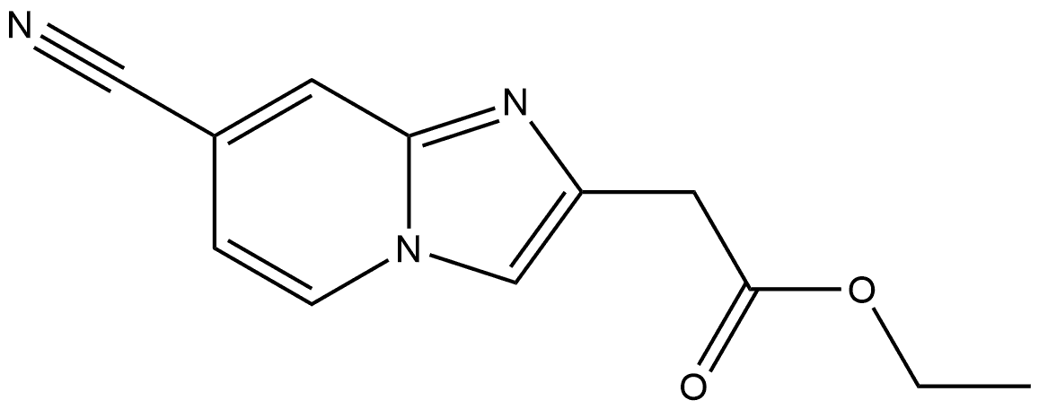 ethyl 2-(7-cyanoimidazo[1,2-a]pyridin-2-yl)acetate Structure