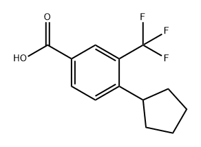 Benzoic acid, 4-cyclopentyl-3-(trifluoromethyl)- Structure