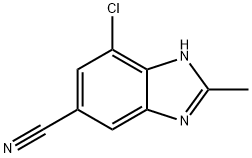 7-Chloro-2-methyl-1H-benzimidazole-5-carbonitrile Structure