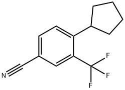 4-Cyclopentyl-3-(trifluoromethyl)benzonitrile Structure