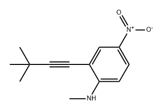 Benzenamine, 2-(3,3-dimethyl-1-butyn-1-yl)-N-methyl-4-nitro- Structure