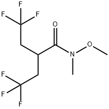 Butanamide, 4,4,4-trifluoro-N-methoxy-N-methyl-2-(2,2,2-trifluoroethyl)- Structure