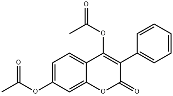 2H-1-Benzopyran-2-one, 4,7-bis(acetyloxy)-3-phenyl- 구조식 이미지