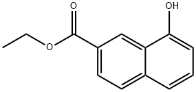 2-Naphthalenecarboxylic acid, 8-hydroxy-, ethyl ester 구조식 이미지