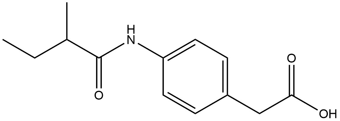 4-[(2-Methyl-1-oxobutyl)amino]benzeneacetic acid 구조식 이미지