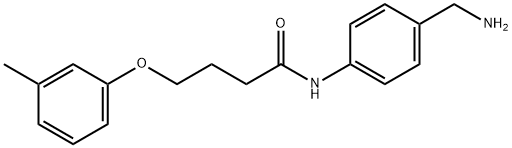 N-[4-(Aminomethyl)phenyl]-4-(3-methylphenoxy)butanamide Structure