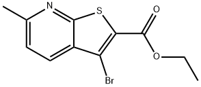 Ethyl 3-Bromo-6-methylthieno[2,3-b]pyridine-2-carboxylate 구조식 이미지