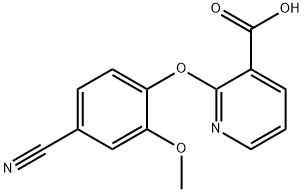 3-Pyridinecarboxylic acid, 2-(4-cyano-2-methoxyphenoxy)- Structure