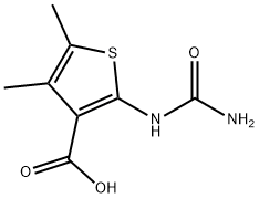 2-(carbamoylamino)-4,5-dimethylthiophene-3-carb
oxylic acid Structure