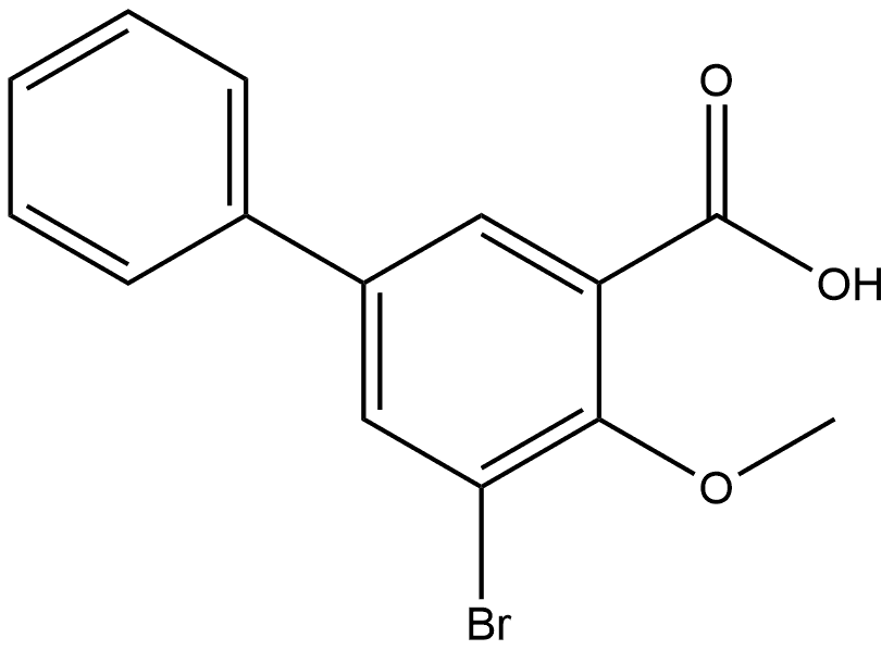 5-Bromo-4-methoxy-[1,1'-biphenyl]-3-carboxylic acid Structure