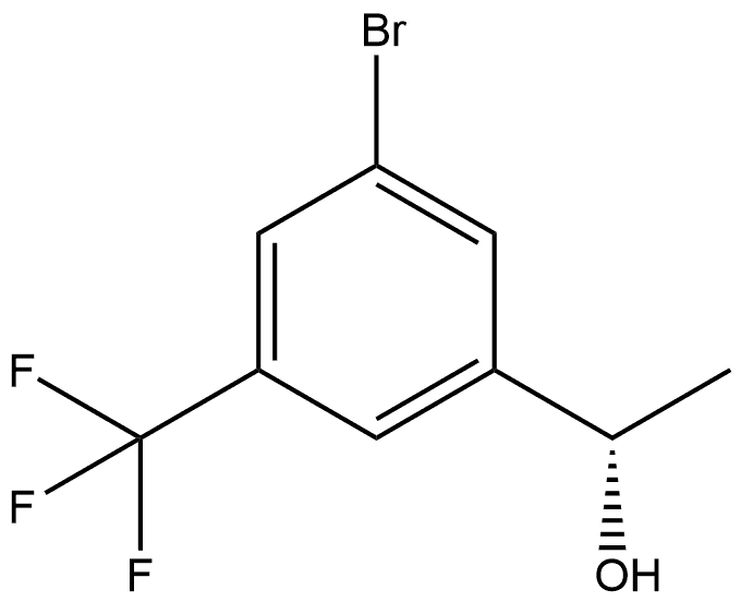 Benzenemethanol, 3-bromo-α-methyl-5-(trifluoromethyl)-, (αS)- Structure