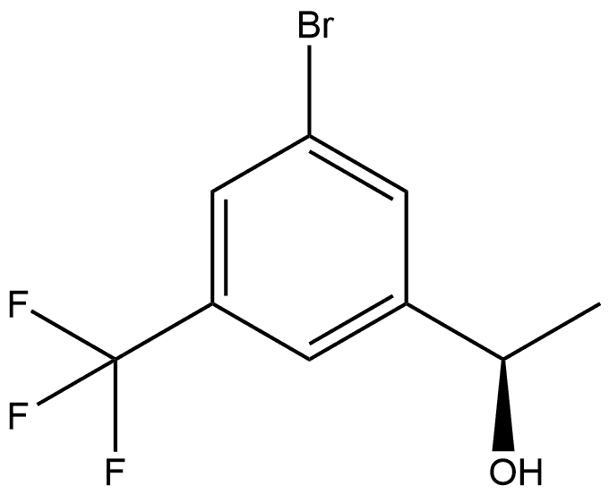 (αR)-3-Bromo-α-methyl-5-(trifluoromethyl)benzenemethanol 구조식 이미지