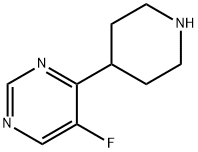 5-fluoro-4-(piperidin-4-yl)pyrimidine dihydrochloride Structure