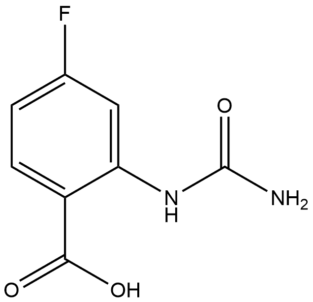 2-[(aminocarbonyl)amino]-4-fluorobenzoic acid Structure