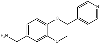 Benzenemethanamine, 3-methoxy-4-(4-pyridinylmethoxy)- Structure