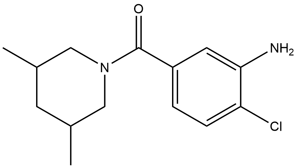 (3-Amino-4-chlorophenyl)(3,5-dimethyl-1-piperidinyl)methanone Structure