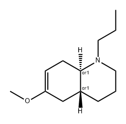 Quinoline, 1,2,3,4,4a,5,8,8a-octahydro-6-methoxy-1-propyl-, (4aR,8aR)-rel- Structure