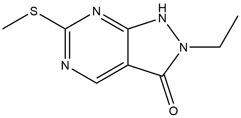 2-Ethyl-1,2-dihydro-6-(methylthio)-3H-pyrazolo[3,4-d]pyrimidin-3-one Structure