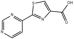 4-Thiazolecarboxylic acid, 2-(4-pyrimidinyl)- Structure