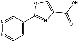 4-Oxazolecarboxylic acid, 2-(4-pyridazinyl)- Structure