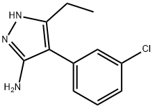 4-(3-Chlorophenyl)-3-ethyl-1H-pyrazol-5-amine Structure