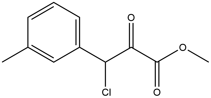 Benzenepropanoic acid, β-chloro-3-methyl-α-oxo-, methyl ester Structure