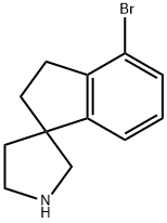 Spiro[1H-indene-1,3'-pyrrolidine], 4-bromo-2,3-dihydro- Structure